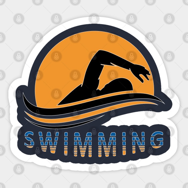 Swimmer Sticker by piksimp